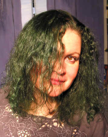 ClaudiaM with green hair